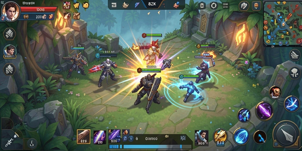 Screenshot utama 8ZK menunjukkan gameplay strategi yang menarik.