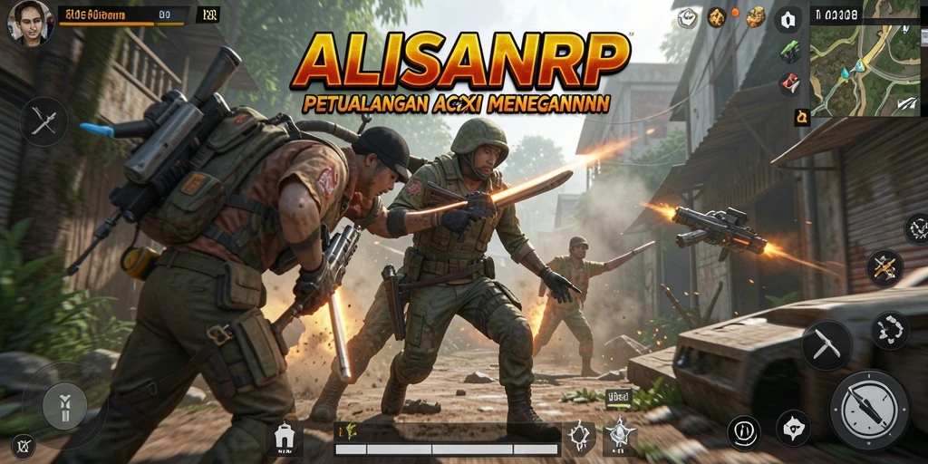 Screenshot gameplay menunjukkan aksi menegangkan dalam ALISANRP.