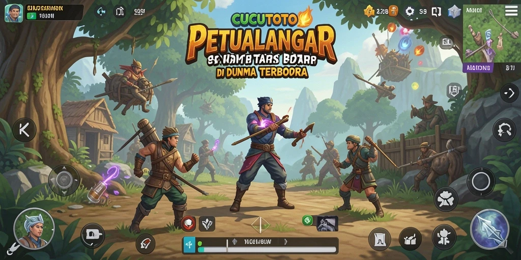 Screenshot gameplay CUCUTOTO dengan pemandangan dunia terbuka yang menakjubkan.