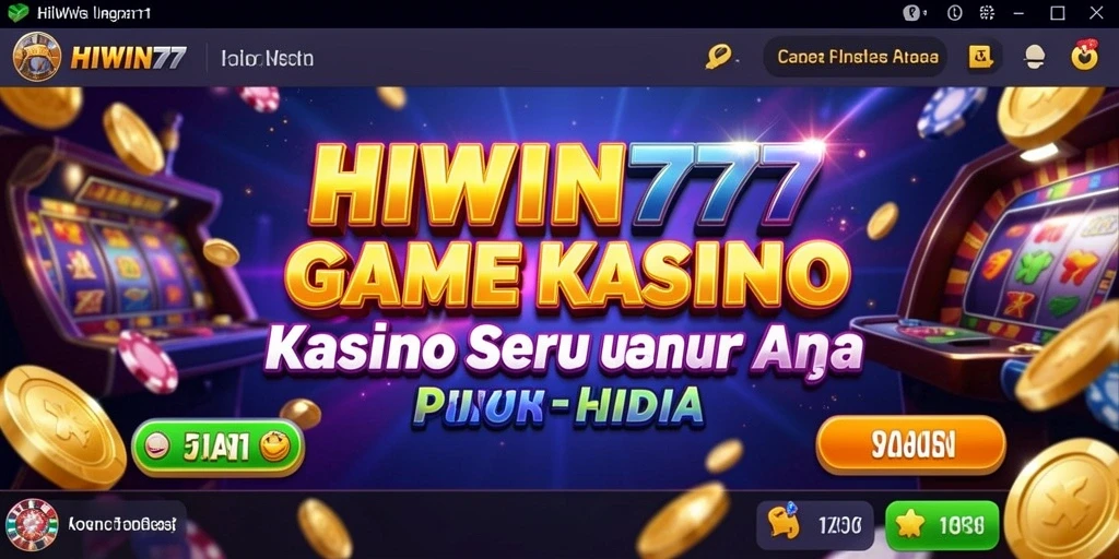 Tampilan utama gameplay HIWIN777 menunjukkan keseruan kasino.