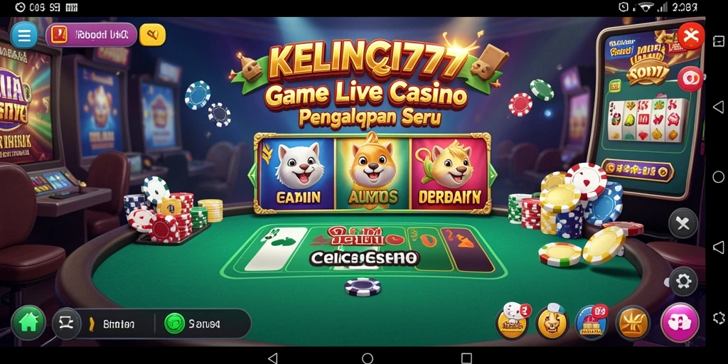 Screenshot gameplay KELINCI777 yang menunjukkan dealer dan meja permainan.