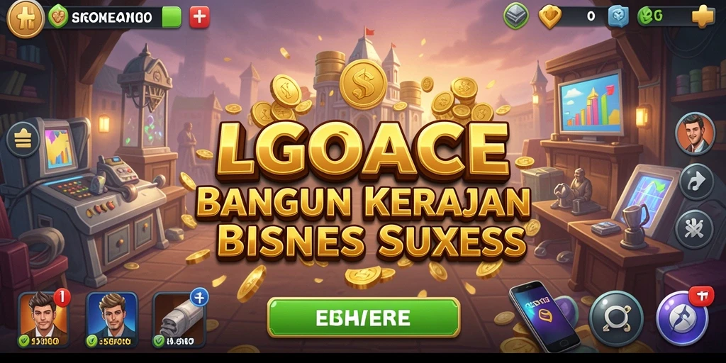Tampilan gameplay <strong>LGOACE</strong> yang menampilkan strategi bisnis terkini.