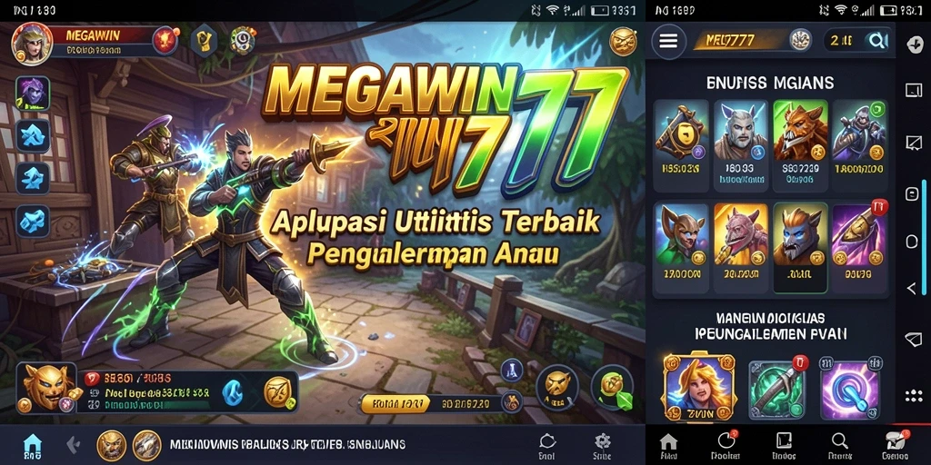 Tampilan antarmuka MEGAWIN777 yang sederhana dan efektif.