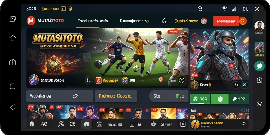 Tampilan screenshot gameplay Sportsbook MUTASITOTO yang menarik.