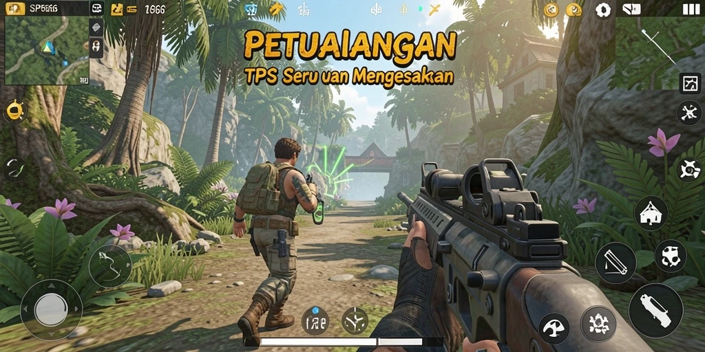 Tangkapan layar gameplay menampilkan aksi seru di SP666.