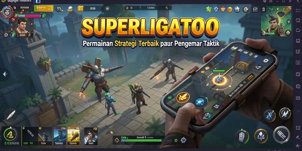 Tampilan gameplay SUPERLIGATOTO yang menarik dan menantang.