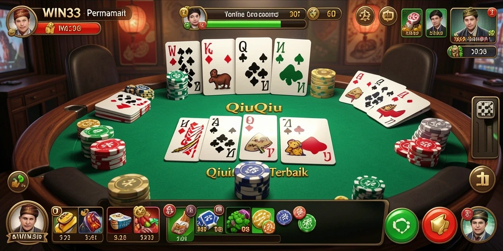 Screenshot dari gameplay seru QiuQiu di WIN33.
